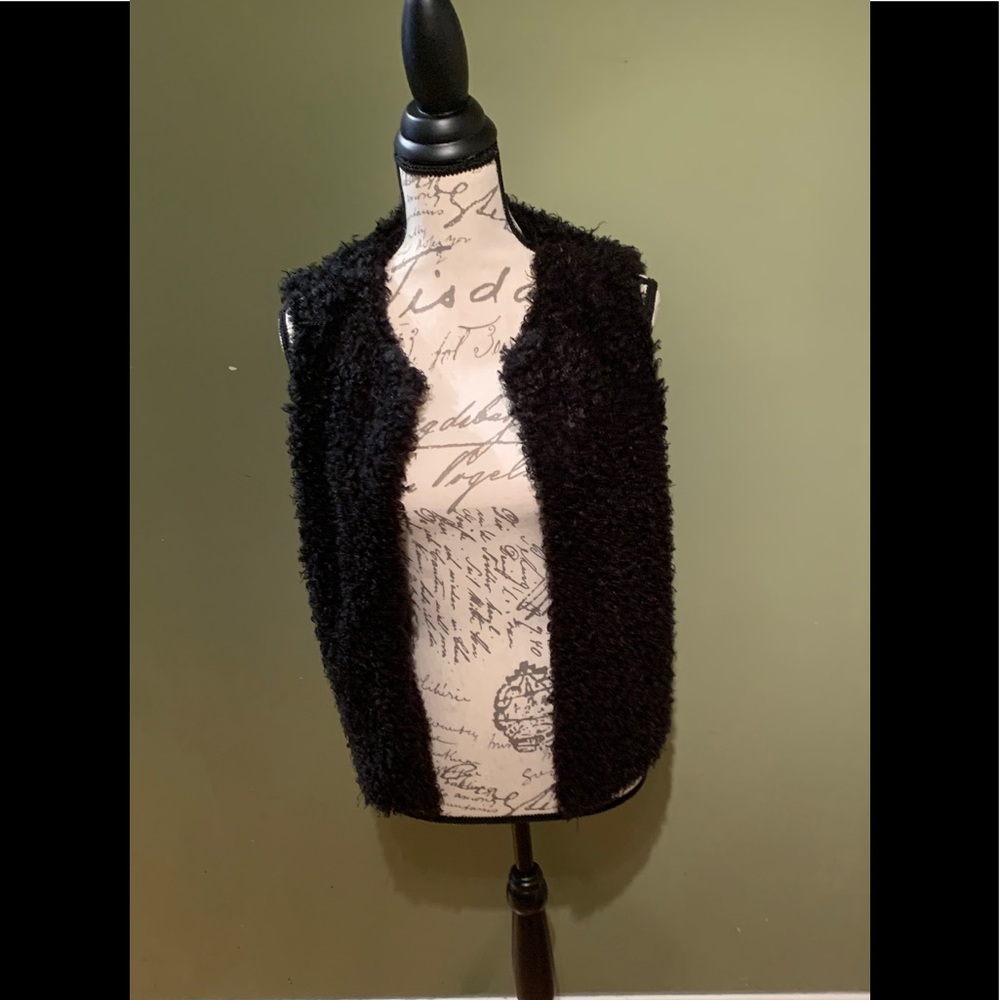 Black Fur Vest